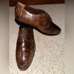 Elegant Genuine Alligator Men's Shoes 8.5